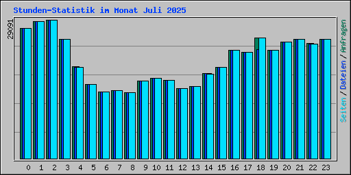 Stunden-Statistik im Monat Juli 2025
