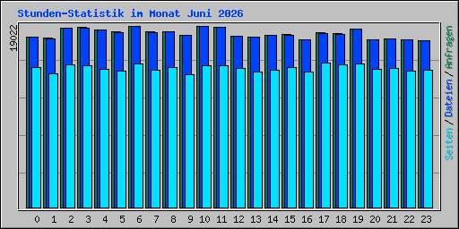 Stunden-Statistik im Monat Juni 2026