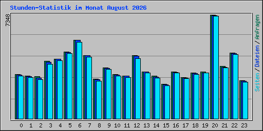 Stunden-Statistik im Monat August 2026